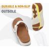 image:imageKuaiLu Mens Orthotic Cushion Flip Flops Mens Athletic Recovery Foam Walking Sandals Lightweight Summer Beach FlipFlop Slides Shoes for Man Soft Comfort Fit amp Arch SupportWhite Khaki