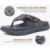 image:imageKuaiLu Mens Orthotic Cushion Flip Flops Mens Athletic Recovery Foam Walking Sandals Lightweight Summer Beach FlipFlop Slides Shoes for Man Soft Comfort Fit amp Arch SupportDark Grey