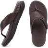 image:imageKuaiLu Mens Orthotic Cushion Flip Flops Mens Athletic Recovery Foam Walking Sandals Lightweight Summer Beach FlipFlop Slides Shoes for Man Soft Comfort Fit amp Arch SupportDark Brown