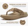 image:imageKuaiLu Mens Orthotic Cushion Flip Flops Mens Athletic Recovery Foam Walking Sandals Lightweight Summer Beach FlipFlop Slides Shoes for Man Soft Comfort Fit amp Arch SupportKhaki Beige