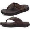 image:imageKuaiLu Mens Orthotic Cushion Flip Flops Mens Athletic Recovery Foam Walking Sandals Lightweight Summer Beach FlipFlop Slides Shoes for Man Soft Comfort Fit amp Arch SupportDark Brown