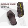 image:imageKuaiLu Mens Orthotic Cushion Flip Flops Mens Athletic Recovery Foam Walking Sandals Lightweight Summer Beach FlipFlop Slides Shoes for Man Soft Comfort Fit amp Arch SupportDark Brown