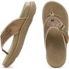 image:imageKuaiLu Mens Orthotic Cushion Flip Flops Mens Athletic Recovery Foam Walking Sandals Lightweight Summer Beach FlipFlop Slides Shoes for Man Soft Comfort Fit amp Arch SupportKhaki Beige