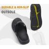 image:imageKuaiLu Mens Orthotic Cushion Flip Flops Mens Athletic Recovery Foam Walking Sandals Lightweight Summer Beach FlipFlop Slides Shoes for Man Soft Comfort Fit amp Arch SupportAll Black
