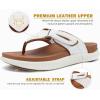 image:imageKuaiLu Mens Orthotic Cushion Flip Flops Mens Athletic Recovery Foam Walking Sandals Lightweight Summer Beach FlipFlop Slides Shoes for Man Soft Comfort Fit amp Arch SupportWhite Khaki
