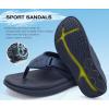 image:imageKuaiLu Mens Orthotic Cushion Flip Flops Mens Athletic Recovery Foam Walking Sandals Lightweight Summer Beach FlipFlop Slides Shoes for Man Soft Comfort Fit amp Arch SupportNavy Blue