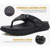 image:imageKuaiLu Mens Orthotic Cushion Flip Flops Mens Athletic Recovery Foam Walking Sandals Lightweight Summer Beach FlipFlop Slides Shoes for Man Soft Comfort Fit amp Arch SupportAll Black