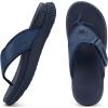 image:imageKuaiLu Mens Orthotic Cushion Flip Flops Mens Athletic Recovery Foam Walking Sandals Lightweight Summer Beach FlipFlop Slides Shoes for Man Soft Comfort Fit amp Arch SupportNavy Blue
