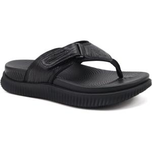 image:imageKuaiLu Mens Orthotic Cushion Flip Flops Mens Athletic Recovery Foam Walking Sandals Lightweight Summer Beach FlipFlop Slides Shoes for Man Soft Comfort Fit amp Arch SupportAll Black