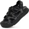 image:imageKuaiLu Womens Orthopedic Walking Sandals Comfortable Plantar Fasciitis Arch Support Sport Recovery Thick Cushion Closed Toe Hiking Sandal Adjustable Strap Casual Travel Beach Outdoor SandlesBlack