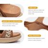 image:imageKuaiLu Womens Orthopedic Walking Sandals with Comfortable Arch Support Plantar Fasciitis Relief Summer Outdoor Hiking Sport Recovery Adjustable Strap Athletic Chunky Cushion ShoesKhaki