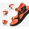 image:imageKuaiLu Womens Orthopedic Walking Sandals with Comfortable Arch Support Plantar Fasciitis Relief Summer Outdoor Hiking Sport Recovery Adjustable Strap Athletic Chunky Cushion ShoesOrange Black