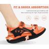 image:imageKuaiLu Womens Orthopedic Walking Sandals with Comfortable Arch Support Plantar Fasciitis Relief Summer Outdoor Hiking Sport Recovery Adjustable Strap Athletic Chunky Cushion ShoesOrange Black