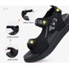 image:imageKuaiLu Womens Orthopedic Walking Sandals with Comfortable Arch Support Plantar Fasciitis Relief Summer Outdoor Hiking Sport Recovery Adjustable Strap Athletic Chunky Cushion ShoesAll Black