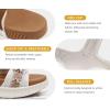 image:imageKuaiLu Womens Orthopedic Walking Sandals with Comfortable Arch Support Plantar Fasciitis Relief Summer Outdoor Hiking Sport Recovery Adjustable Strap Athletic Chunky Cushion ShoesWhite Khaki