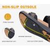 image:imageKuaiLu Womens Orthopedic Walking Sandals with Comfortable Arch Support Plantar Fasciitis Relief Summer Outdoor Hiking Sport Recovery Adjustable Strap Athletic Chunky Cushion ShoesBlack Khaki