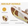 image:imageKuaiLu Womens Orthopedic Walking Sandals with Comfortable Arch Support Plantar Fasciitis Relief Summer Outdoor Hiking Sport Recovery Adjustable Strap Athletic Chunky Cushion ShoesWhite Khaki