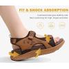 image:imageKuaiLu Womens Orthopedic Walking Sandals with Comfortable Arch Support Plantar Fasciitis Relief Summer Outdoor Hiking Sport Recovery Adjustable Strap Athletic Chunky Cushion ShoesBrown Khaki
