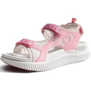 image:imageKuaiLu Womens Orthopedic Walking Sandals with Comfortable Arch Support Plantar Fasciitis Relief Summer Outdoor Hiking Sport Recovery Adjustable Strap Athletic Chunky Cushion ShoesPink White