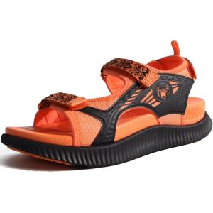 image:imageKuaiLu Womens Orthopedic Walking Sandals with Comfortable Arch Support Plantar Fasciitis Relief Summer Outdoor Hiking Sport Recovery Adjustable Strap Athletic Chunky Cushion ShoesOrange Black