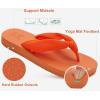 image:imageKuaiLu Flip Flops for Women with Arch Support Yoga Mat Comfortable Summer Beach Walking Thong Cushion Sandals Slip On Indoor OutdoorOrange