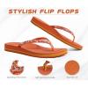 image:imageKuaiLu Womens Rhinestone Flip Flops with Comfort Arch Support Yoga Mat Cushion Sandals Fashion Summer Beach Travel Orthotic Walking Thong Sandles Slip on Plantar Fasciitis Indoor Outdoor ShoesOrange