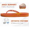 image:imageKuaiLu Womens Rhinestone Flip Flops with Comfort Arch Support Yoga Mat Cushion Sandals Fashion Summer Beach Travel Orthotic Walking Thong Sandles Slip on Plantar Fasciitis Indoor Outdoor ShoesOrange