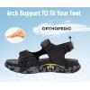 image:imageKuaiLu Mens Hiking Sandals With Arch Support Sport Recovery Athletic Walking Sandals For Man Outdoor Summer Casual Thick Cushion Beach Water Fisherman Sandal Size 715Blackcamouflage