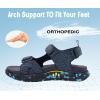 image:imageKuaiLu Mens Hiking Sandals With Arch Support Sport Recovery Athletic Walking Sandals For Man Outdoor Summer Casual Thick Cushion Beach Water Fisherman Sandal Size 715Navy Bluecamouflage