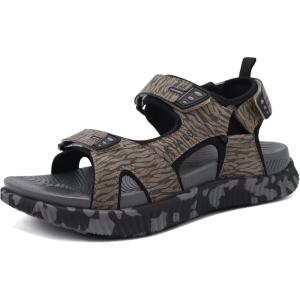 image:imageKuaiLu Mens Hiking Sandals With Arch Support Sport Recovery Athletic Walking Sandals For Man Outdoor Summer Casual Thick Cushion Beach Water Fisherman Sandal Size 715Greycamouflage