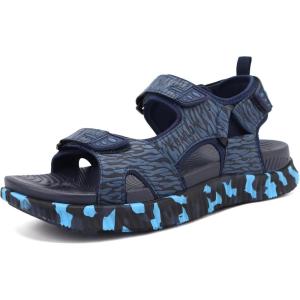 image:imageKuaiLu Mens Hiking Sandals With Arch Support Sport Recovery Athletic Walking Sandals For Man Outdoor Summer Casual Thick Cushion Beach Water Fisherman Sandal Size 715Navy Bluecamouflage