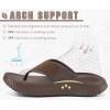 image:imageKuaiLu Womens Recovery Flip Flops with Comfortable Plantar Fasciitis Arch Support Orthotic Thong Sandals Cushion Sport Slides Reduces Stress on Feet Joints amp Back PostExerciseAll Brown