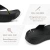 image:imageKuaiLu Womens Recovery Flip Flops with Comfortable Plantar Fasciitis Arch Support Orthotic Thong Sandals Cushion Sport Slides Reduces Stress on Feet Joints amp Back PostExerciseAll Black