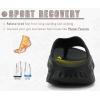 image:imageKuaiLu Womens Recovery Flip Flops with Comfortable Plantar Fasciitis Arch Support Orthotic Thong Sandals Cushion Sport Slides Reduces Stress on Feet Joints amp Back PostExerciseAll Black