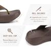 image:imageKuaiLu Womens Recovery Flip Flops with Comfortable Plantar Fasciitis Arch Support Orthotic Thong Sandals Cushion Sport Slides Reduces Stress on Feet Joints amp Back PostExerciseAll Brown