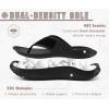 image:imageKuaiLu Womens Recovery Flip Flops with Comfortable Plantar Fasciitis Arch Support Orthotic Thong Sandals Cushion Sport Slides Reduces Stress on Feet Joints amp Back PostExerciseAll Black