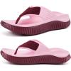 image:imageKuaiLu Womens Recovery Flip Flops with Comfortable Plantar Fasciitis Arch Support Orthotic Thong Sandals Cushion Sport Slides Reduces Stress on Feet Joints amp Back PostExercisePink Wine