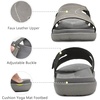 image:imageKuaiLu Womens Fashion Orthotic Slides Ladies Athletic Yoga Mat Memory Foam Walking Sandals Thick Cushion Recovery Summer Beach Slippers Comfortable Plantar Fasciitis Arch SupportGrey