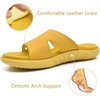 image:imageKuaiLu Womens Fashion Orthotic Slides Ladies Athletic Yoga Mat Memory Foam Walking Sandals Thick Cushion Recovery Summer Beach Slippers Comfortable Plantar Fasciitis Arch SupportYellow