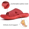 image:imageKuaiLu Womens Fashion Orthotic Slides Ladies Athletic Yoga Mat Memory Foam Walking Sandals Thick Cushion Recovery Summer Beach Slippers Comfortable Plantar Fasciitis Arch SupportRed