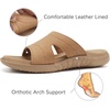 image:imageKuaiLu Womens Fashion Orthotic Slides Ladies Athletic Yoga Mat Memory Foam Walking Sandals Thick Cushion Recovery Summer Beach Slippers Comfortable Plantar Fasciitis Arch SupportNude