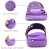 image:imageKuaiLu Womens Fashion Orthotic Slides Ladies Athletic Yoga Mat Memory Foam Walking Sandals Thick Cushion Recovery Summer Beach Slippers Comfortable Plantar Fasciitis Arch SupportPurple