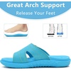 image:imageKuaiLu Womens Fashion Orthotic Slides Ladies Athletic Yoga Mat Memory Foam Walking Sandals Thick Cushion Recovery Summer Beach Slippers Comfortable Plantar Fasciitis Arch SupportBlue