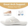 image:imageKuaiLu Womens Fashion Orthotic Slides Ladies Athletic Yoga Mat Memory Foam Walking Sandals Thick Cushion Recovery Summer Beach Slippers Comfortable Plantar Fasciitis Arch SupportWhite