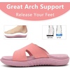 image:imageKuaiLu Womens Fashion Orthotic Slides Ladies Athletic Yoga Mat Memory Foam Walking Sandals Thick Cushion Recovery Summer Beach Slippers Comfortable Plantar Fasciitis Arch SupportPink