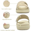image:imageKuaiLu Womens Fashion Orthotic Slides Ladies Athletic Yoga Mat Memory Foam Walking Sandals Thick Cushion Recovery Summer Beach Slippers Comfortable Plantar Fasciitis Arch SupportBeige