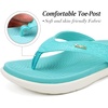 image:imageKuaiLu Womens Flip Flops Ladies Yoga Mat Comfortable Walking Thong Sandals With Plantar Fasciitis Arch Support Slip On Indoor Outdoor For SummerAqua Blue