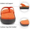 image:imageKuaiLu Womens Flip Flops Ladies Yoga Mat Comfortable Walking Thong Sandals With Plantar Fasciitis Arch Support Slip On Indoor Outdoor For SummerOrange