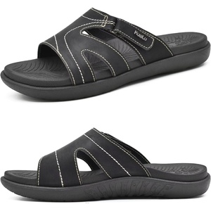 image:imageKuaiLu Womens Fashion Orthotic Slides Ladies Athletic Yoga Mat Memory Foam Walking Sandals Thick Cushion Recovery Summer Beach Slippers Comfortable Plantar Fasciitis Arch SupportBlack