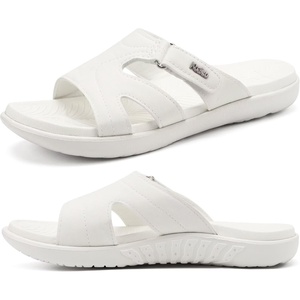 image:imageKuaiLu Womens Fashion Orthotic Slides Ladies Athletic Yoga Mat Memory Foam Walking Sandals Thick Cushion Recovery Summer Beach Slippers Comfortable Plantar Fasciitis Arch SupportWhite